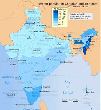 Christian Population in India_Wikipedia